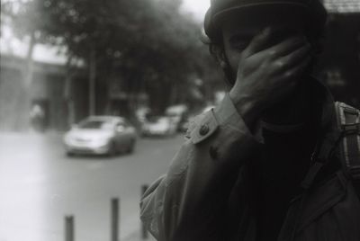 Close-up of a blurred woman