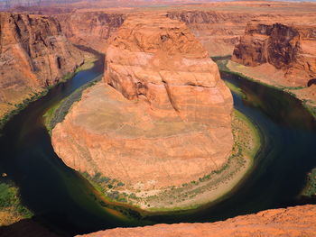 Aerial view of rock formations