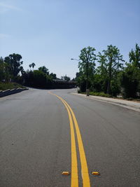 View of street against sky