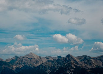 High angle view of mountain range