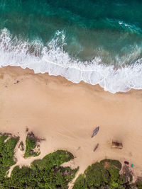 High angle view of beach