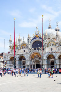 People in front of st mark cathedral during sunny day