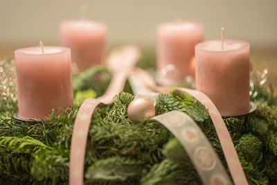 Close-up of advent during christmas