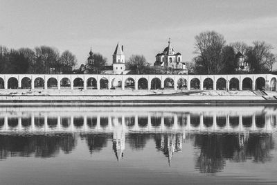Reflection of built structures in water
