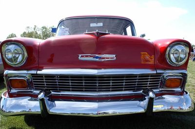 Vintage car against sky