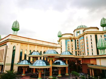 Low angle view of buildings in city