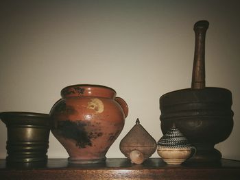 Close-up of jar on table