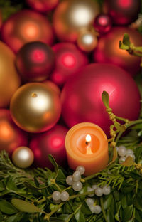 Close-up of christmas decorations