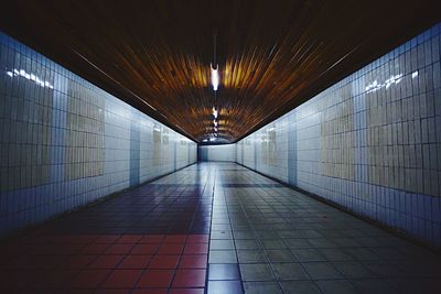 Empty corridor of building