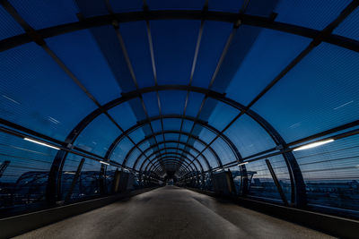 View of footbridge along road