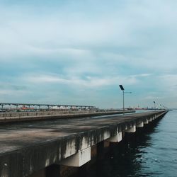 View of pier over sea