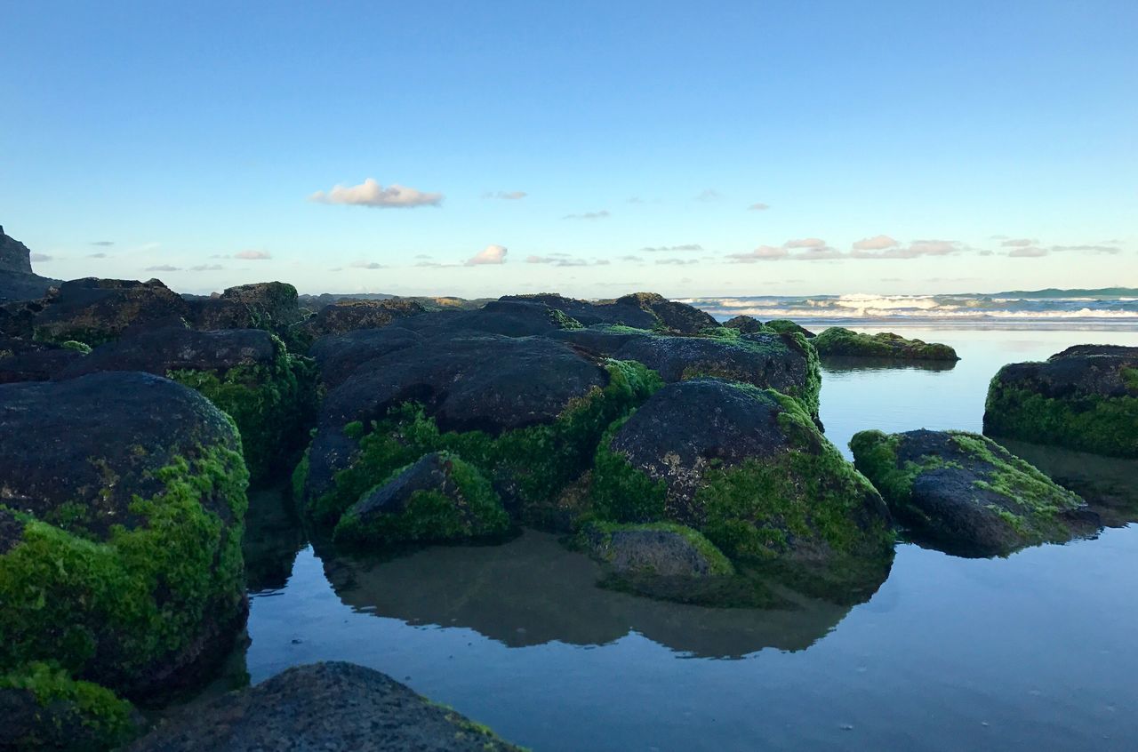 reflection, nature, water, sky, beauty in nature, blue, scenics, tranquility, outdoors, no people, tranquil scene, non-urban scene, idyllic, day, horizon over water