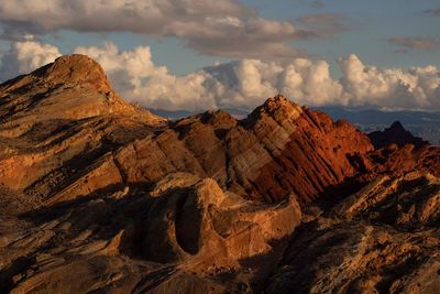 Scenic view of rock formations against sky