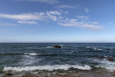 Scenic view of sea against sky