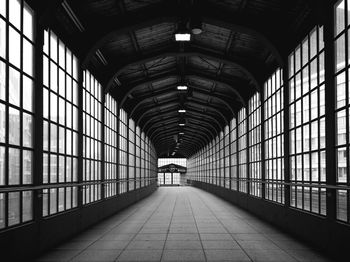 Empty corridor in building