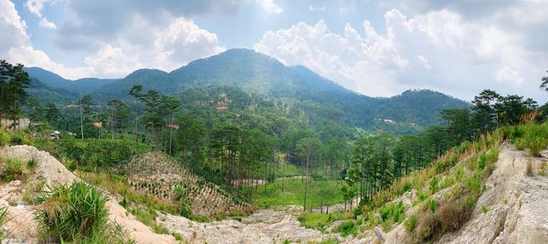 Panoramic view of landscape against sky