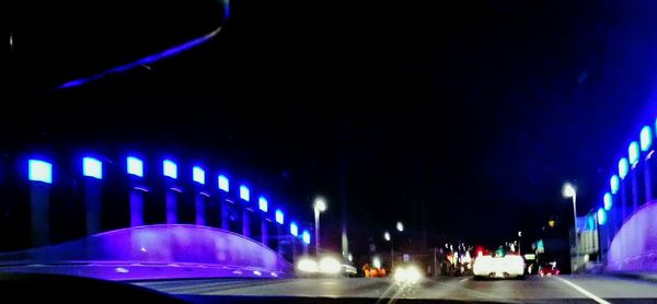 Light trails at night