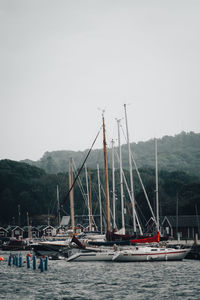 Boats in harbor