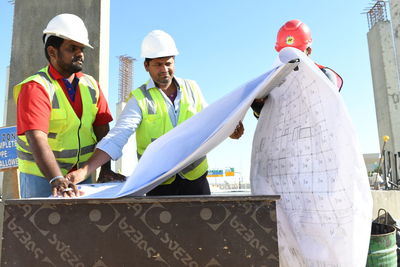 Men working at construction site