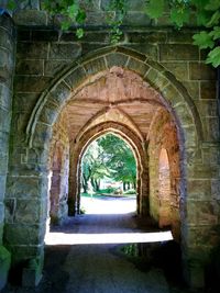 Archway of historic building