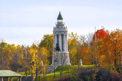 Low angle view of historical building against sky