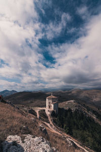 Scenic view of historic building against sky