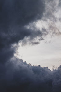 Low angle view of clouds in sky