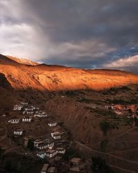 Scenic view of landscape against sky during sunset