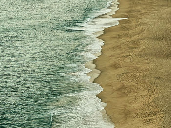 High angle view of beach