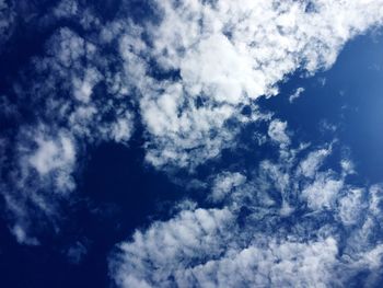 Low angle view of clouds in sky