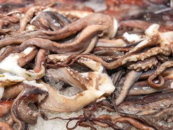 Full frame shot of meat for sale in market