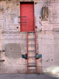 Closed door of old building