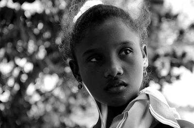 Close-up portrait of woman