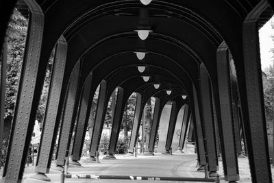 Low angle view of colonnade