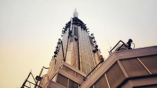 Low angle view of traditional building against clear sky