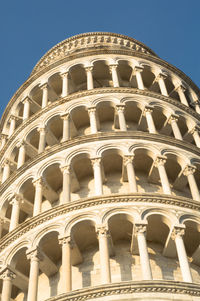 Low angle view of historical building against clear sky