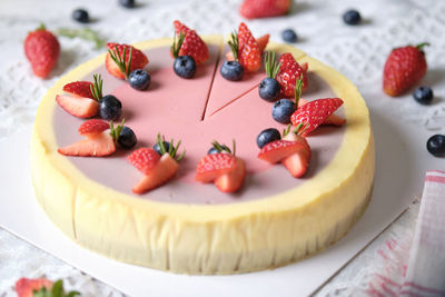 Close-up of cake on plate