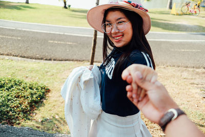 Portrait of a smiling young woman