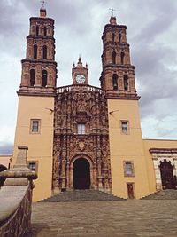 Low angle view of church against sky