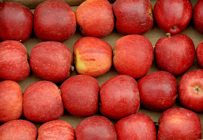 Full frame shot of strawberries in market