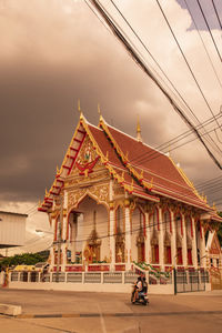 Low angle view of temple against sky