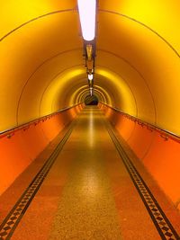 View of empty subway tunnel