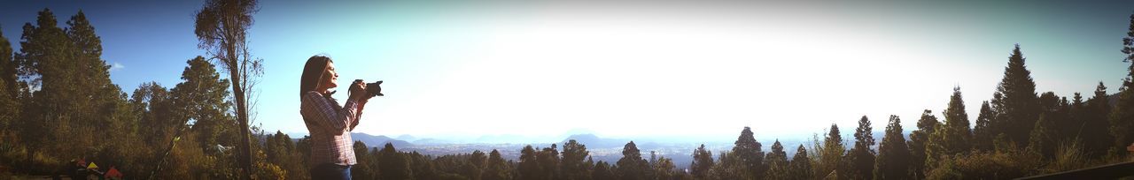 Panoramic shot of plants against sky