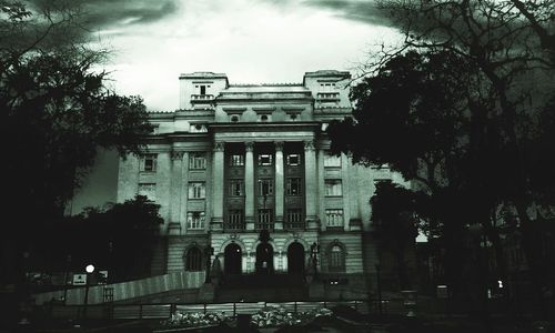 Low angle view of building against sky