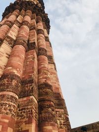 Low angle view of old building against sky