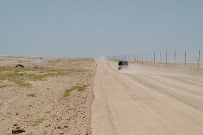 View of landscape against clear sky