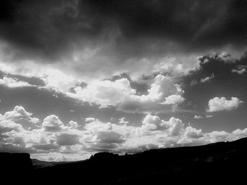 Scenic view of landscape against cloudy sky