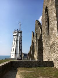 Lighthouse with sky in background