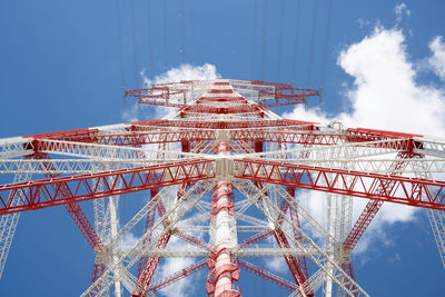 Low angle view of ferris wheel against sky