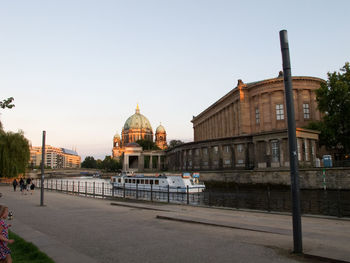 Low angle view of building against clear sky